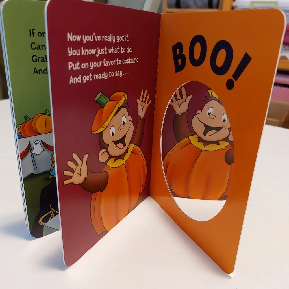 Bundle of 2 Toddler Board Books Curious George and 1 2 3 Boo NWT Fall Halloween